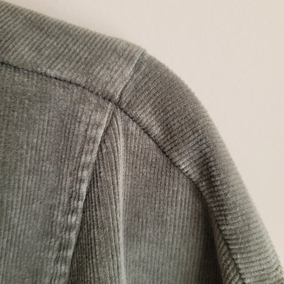 Cato Womens Corduroy Jacket Plus Size 22 24W Olive Green Pockets Button Closure - Picture 3 of 10
